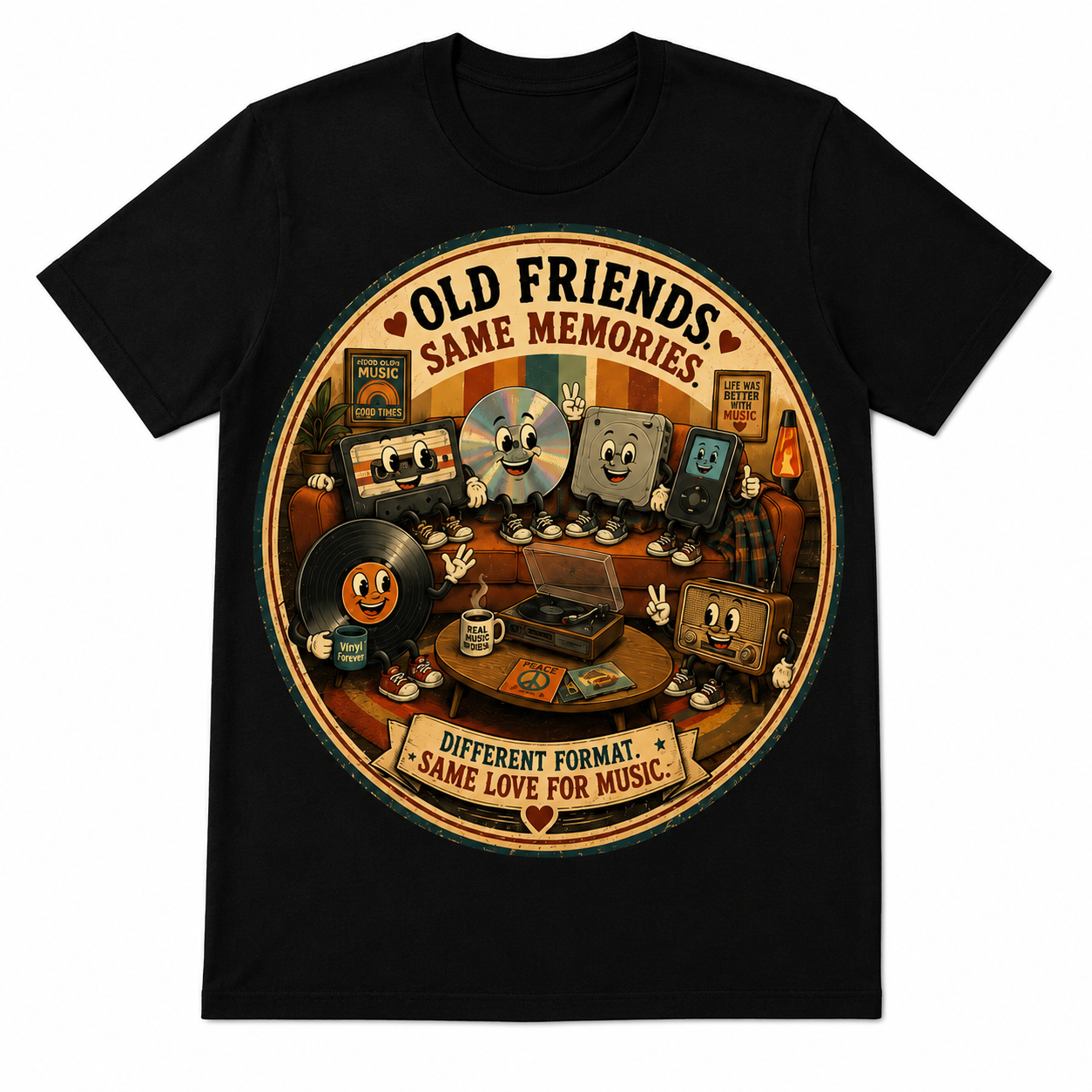 Old friends. Same memories. Different format, same love for music.