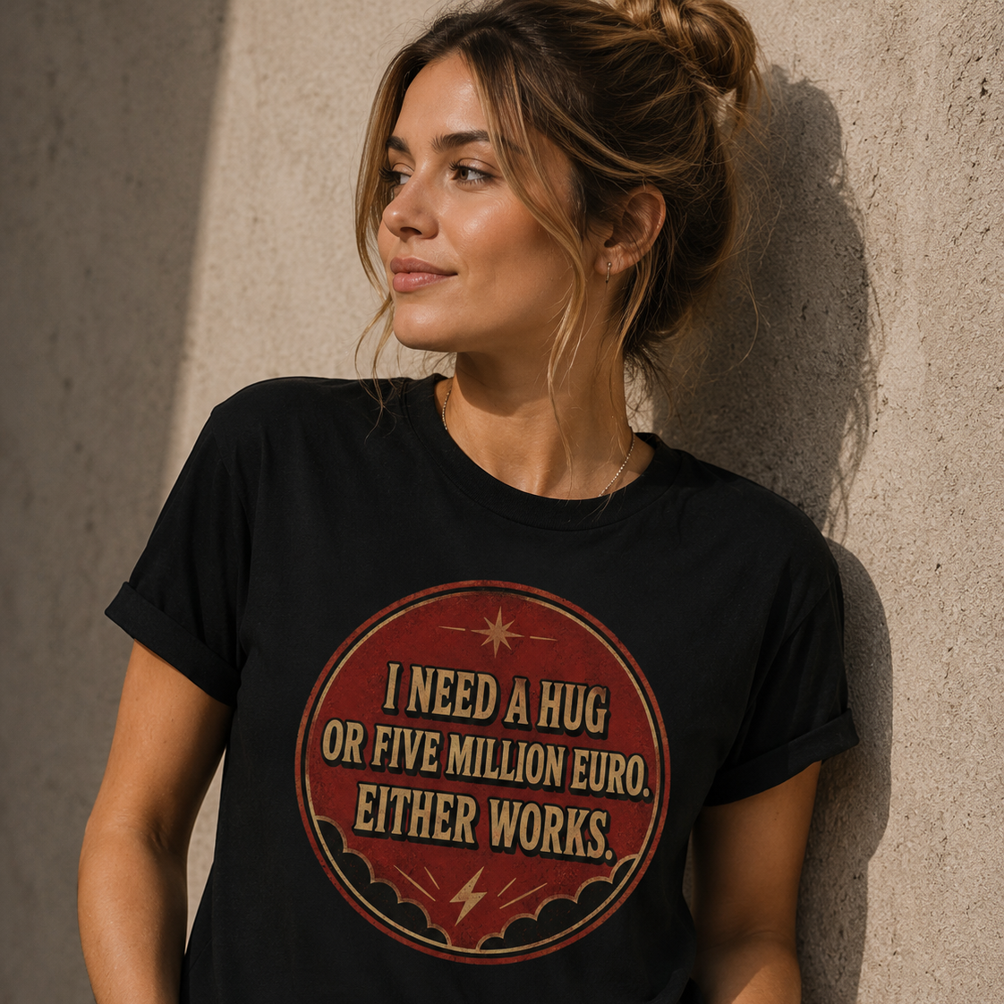 A hug is nice. Five million is nicer.